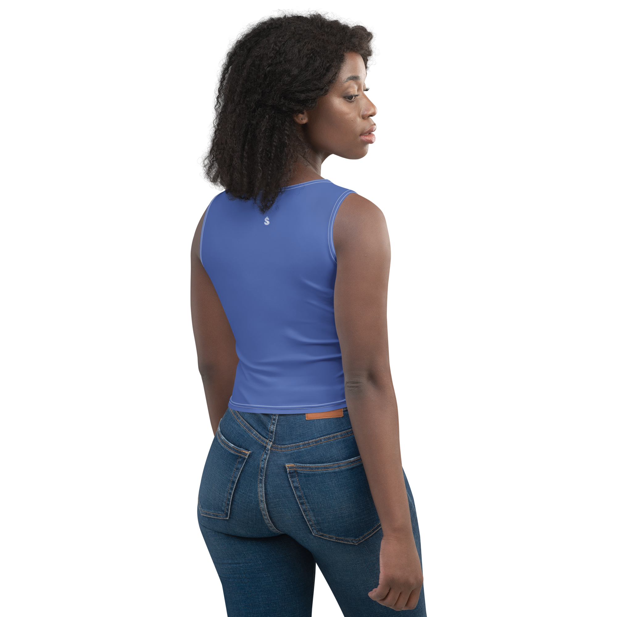 Basics - Marine Blue Crop Top