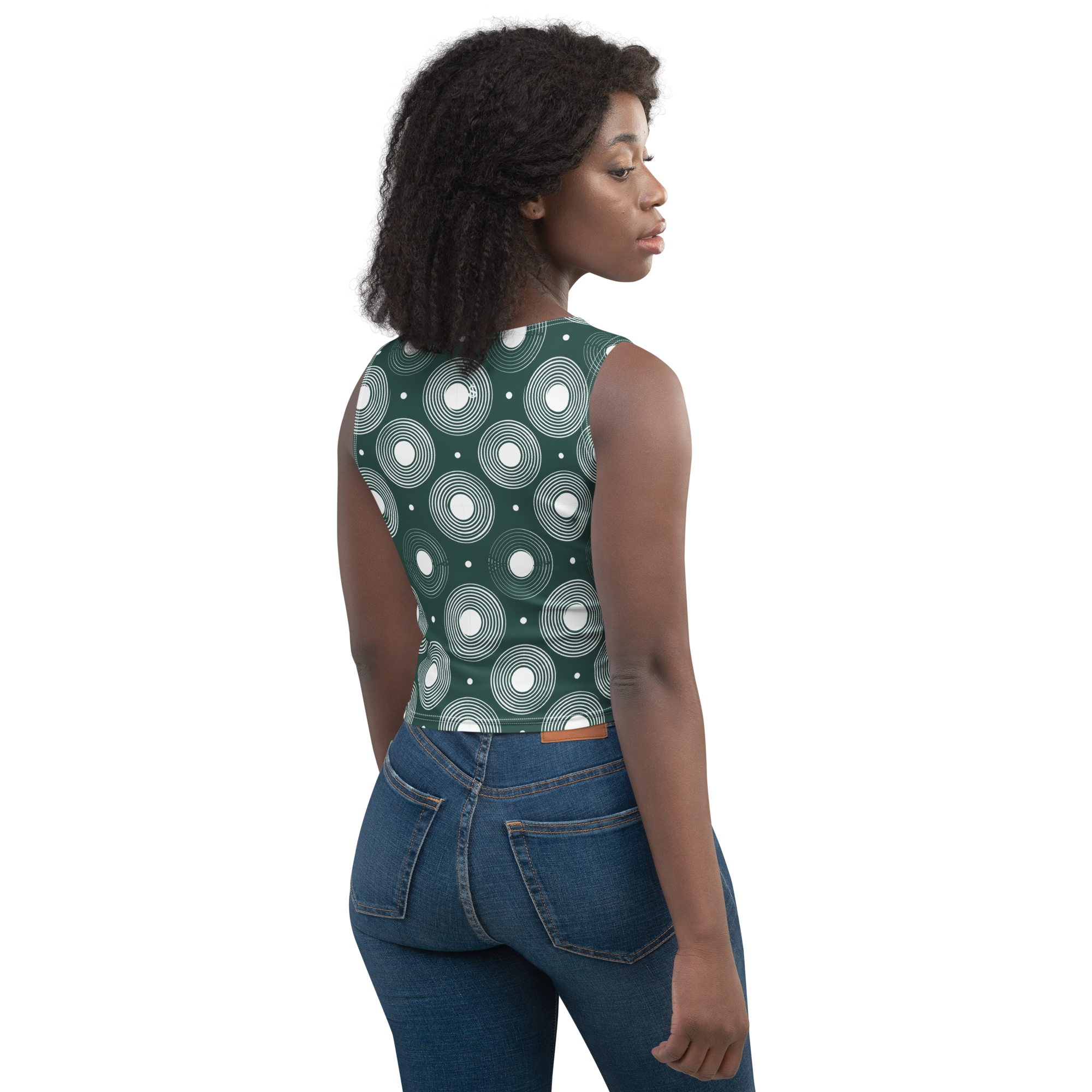 Circle - Green Crop Top