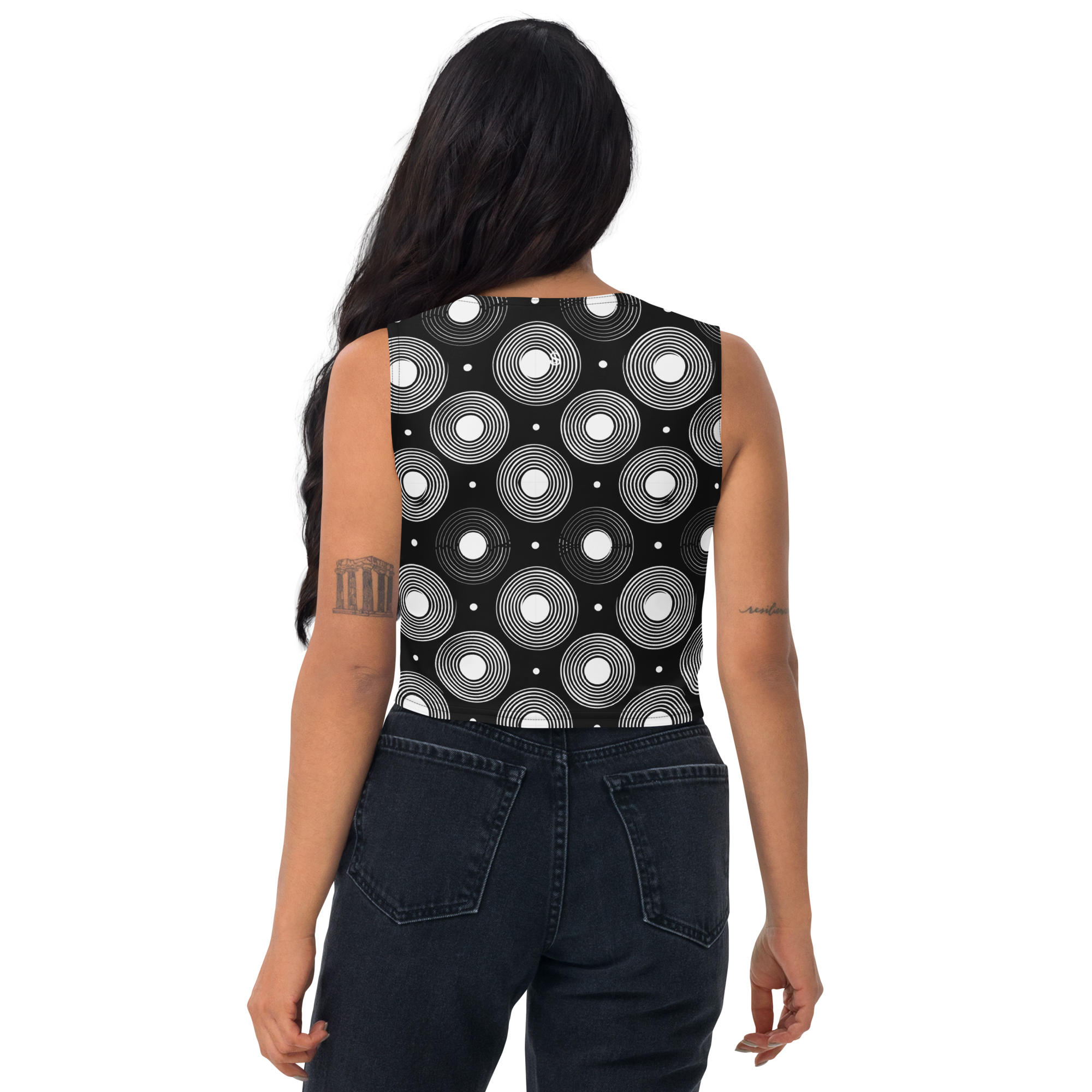 Circle - Black Crop Top