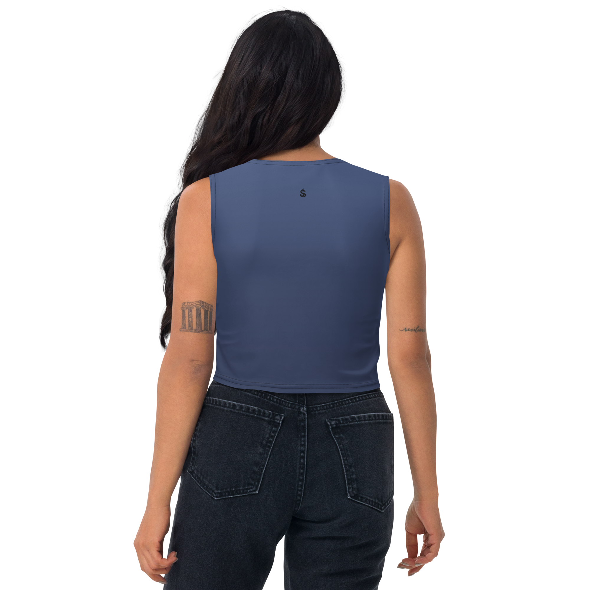 Faded - Navy Crop Top