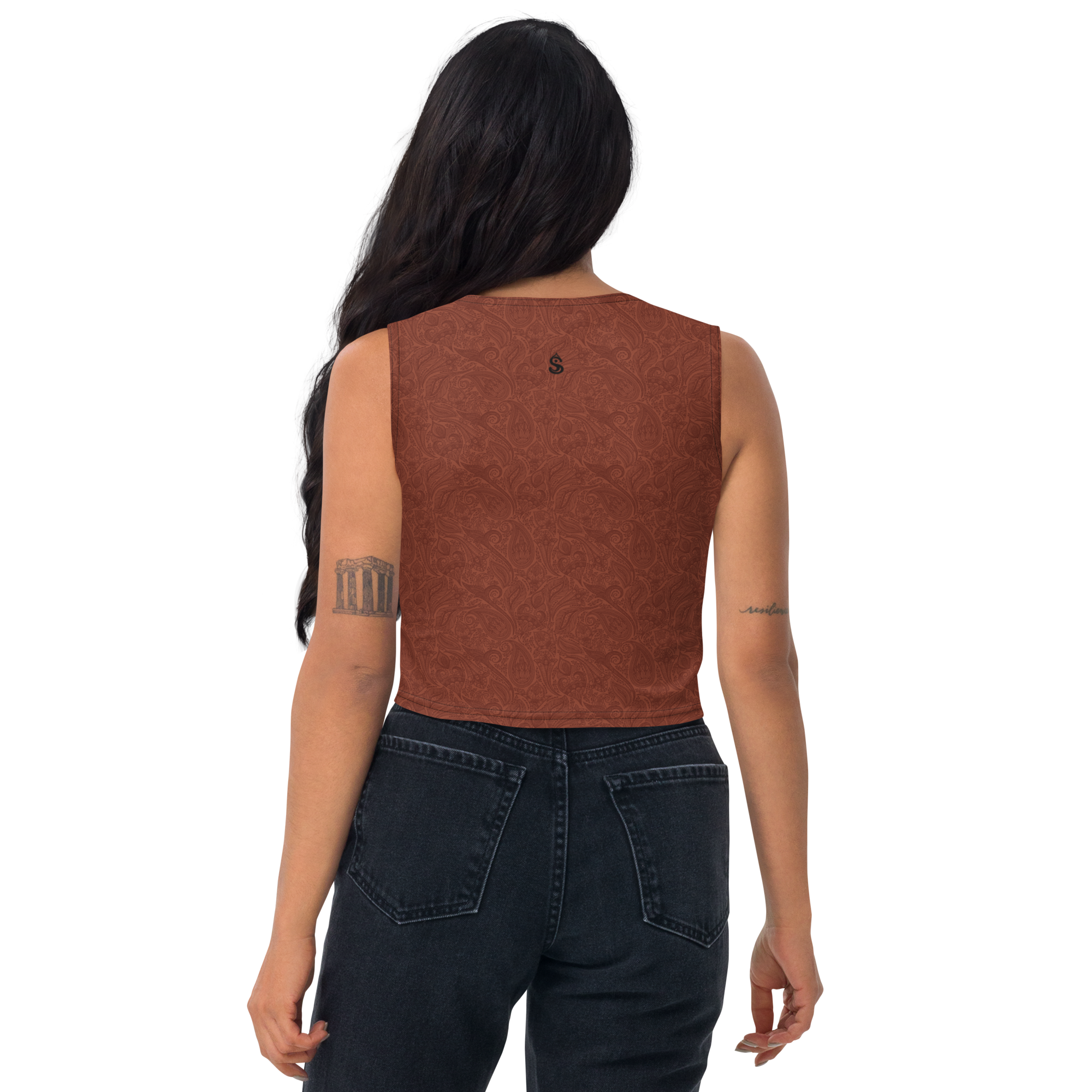 Paisley - Terracotta Crop Top