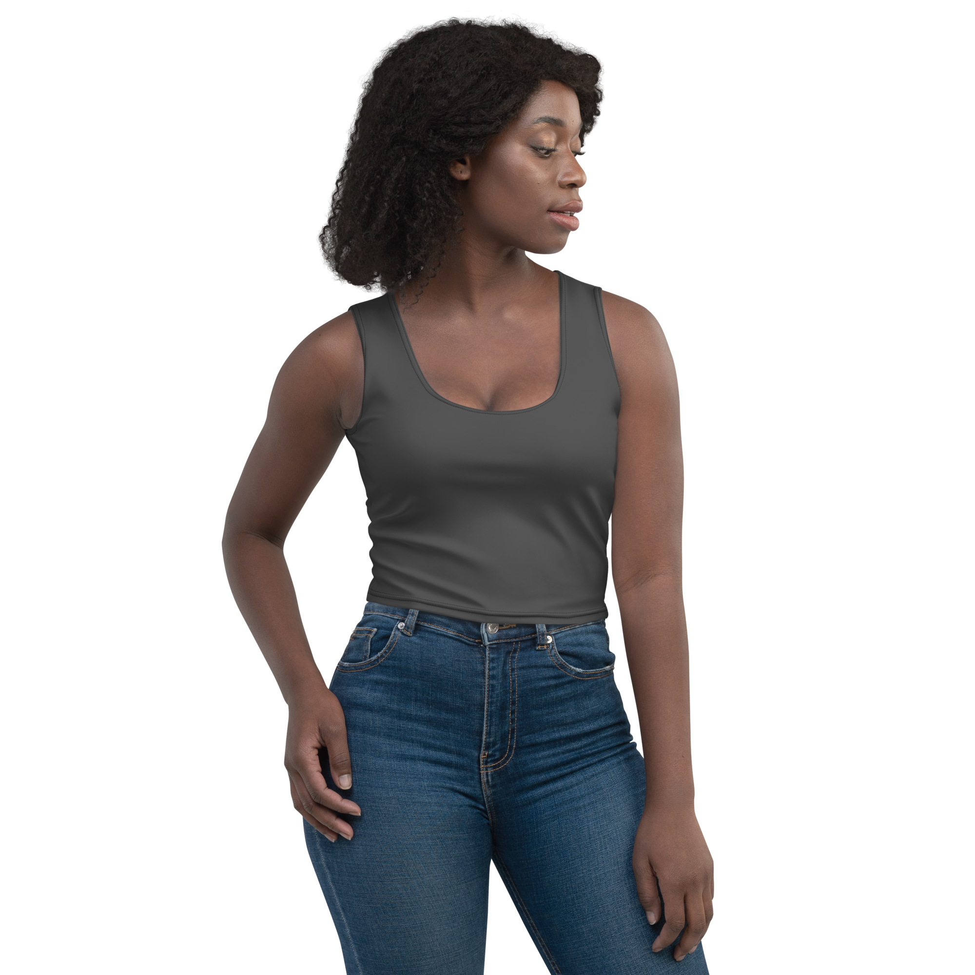 Basics - Anthracite Crop Top