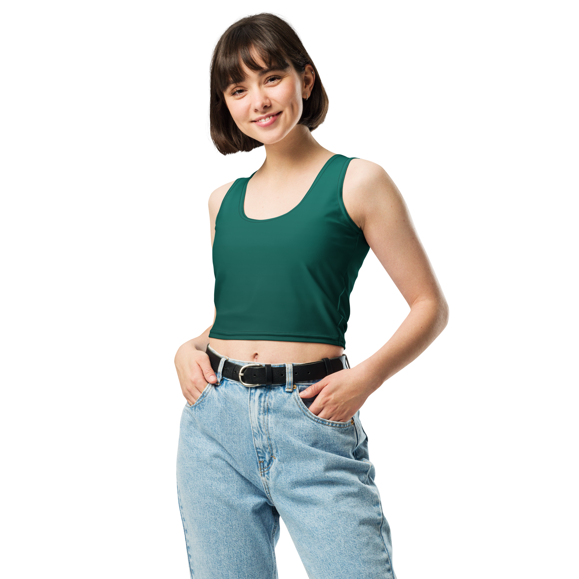 Faded - Green Crop Top