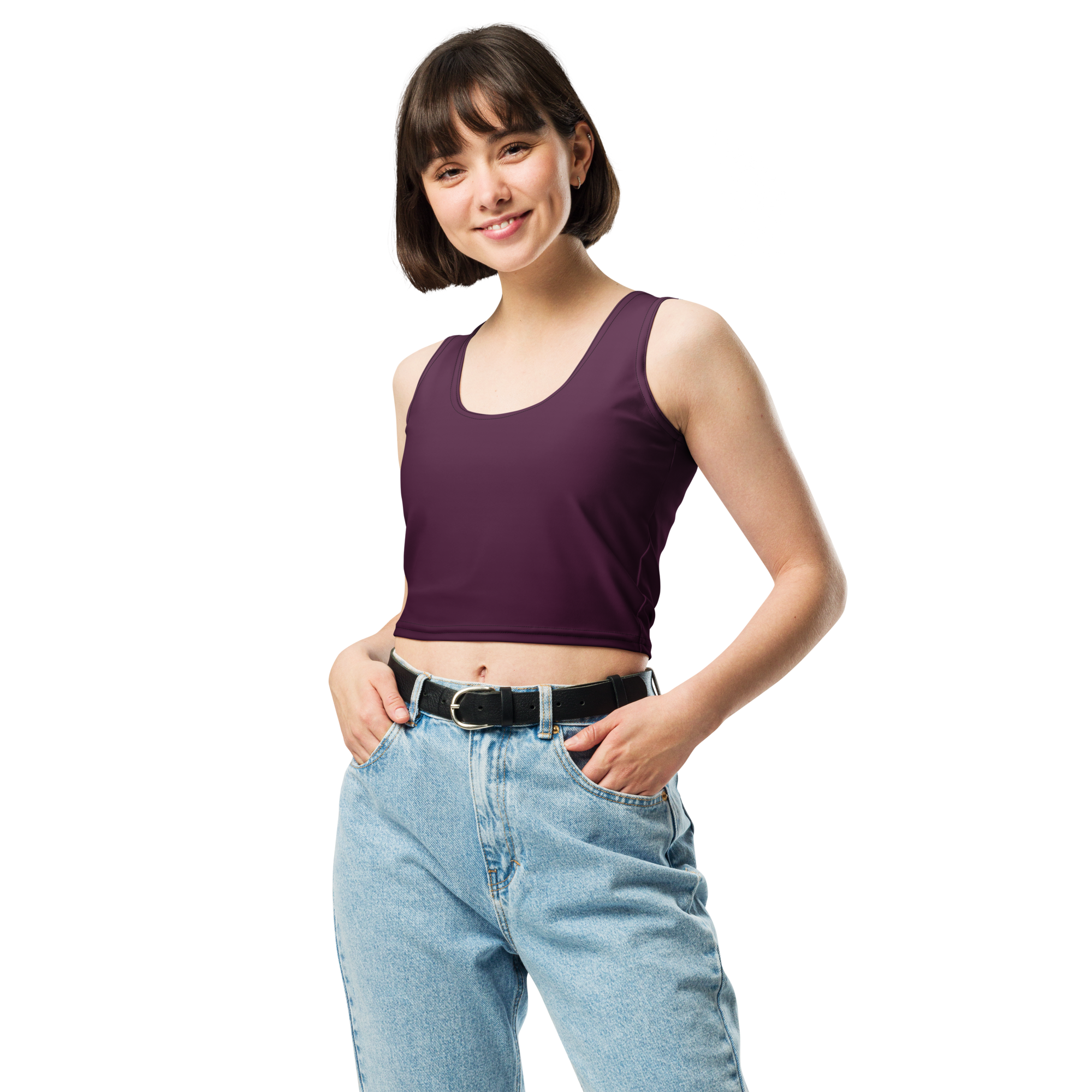 Faded - Eggplant Crop Top