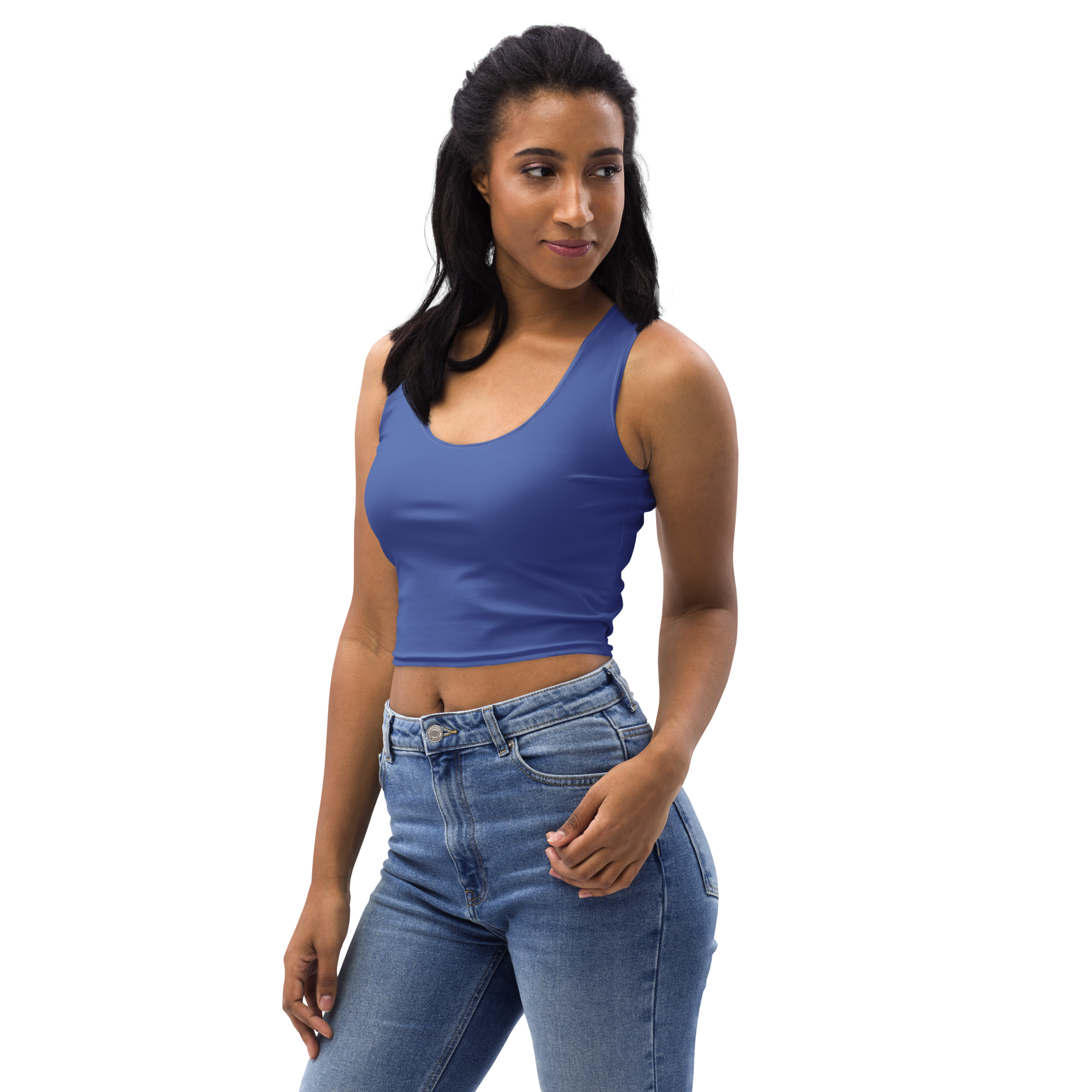 Basics - Marine Blue Crop Top