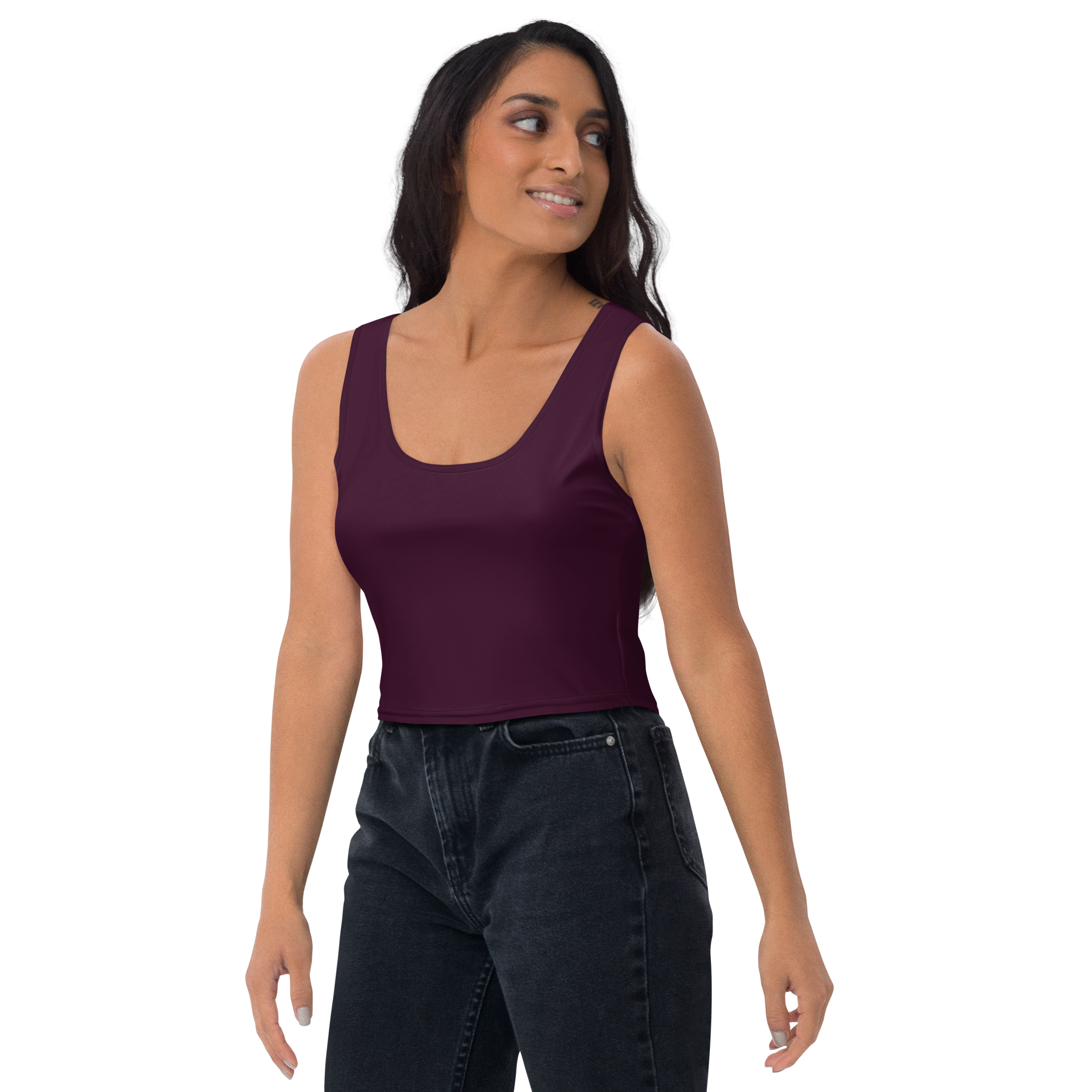 Basics - Eggplant Crop Top