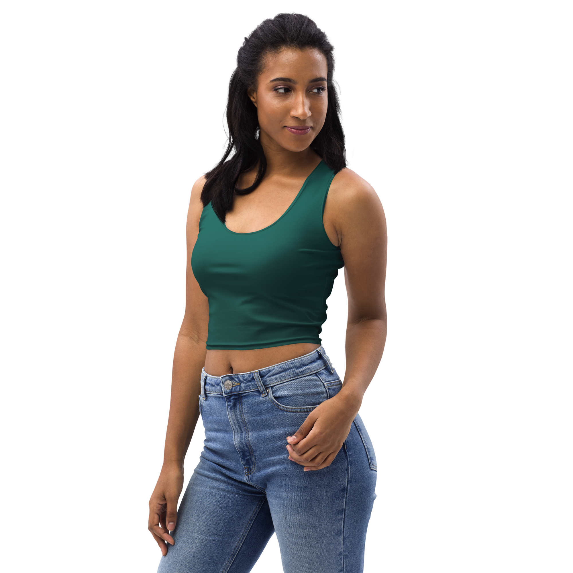 Faded - Green Crop Top