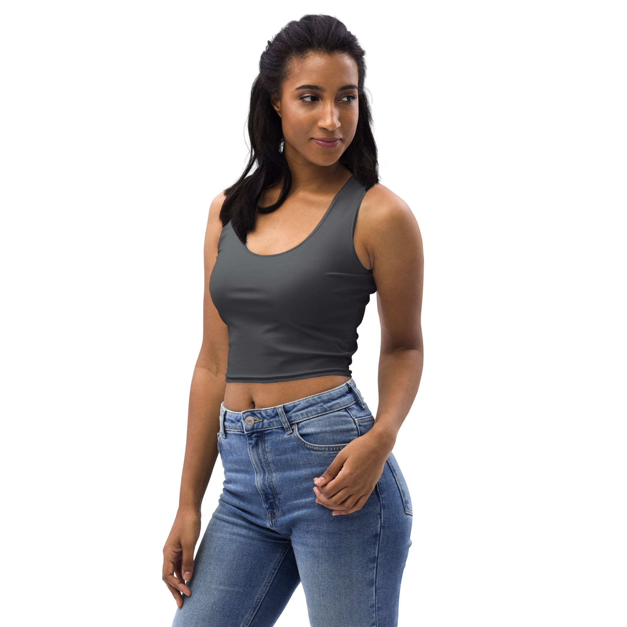 Faded - Anthracite Crop Top