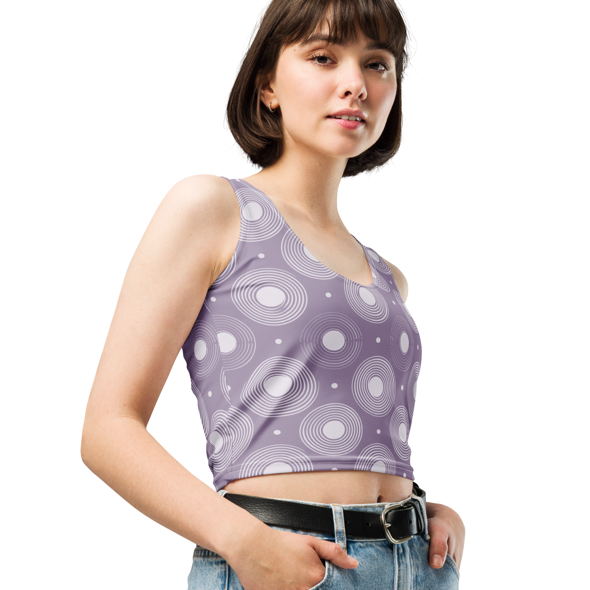 Circle - Lavender Crop Top