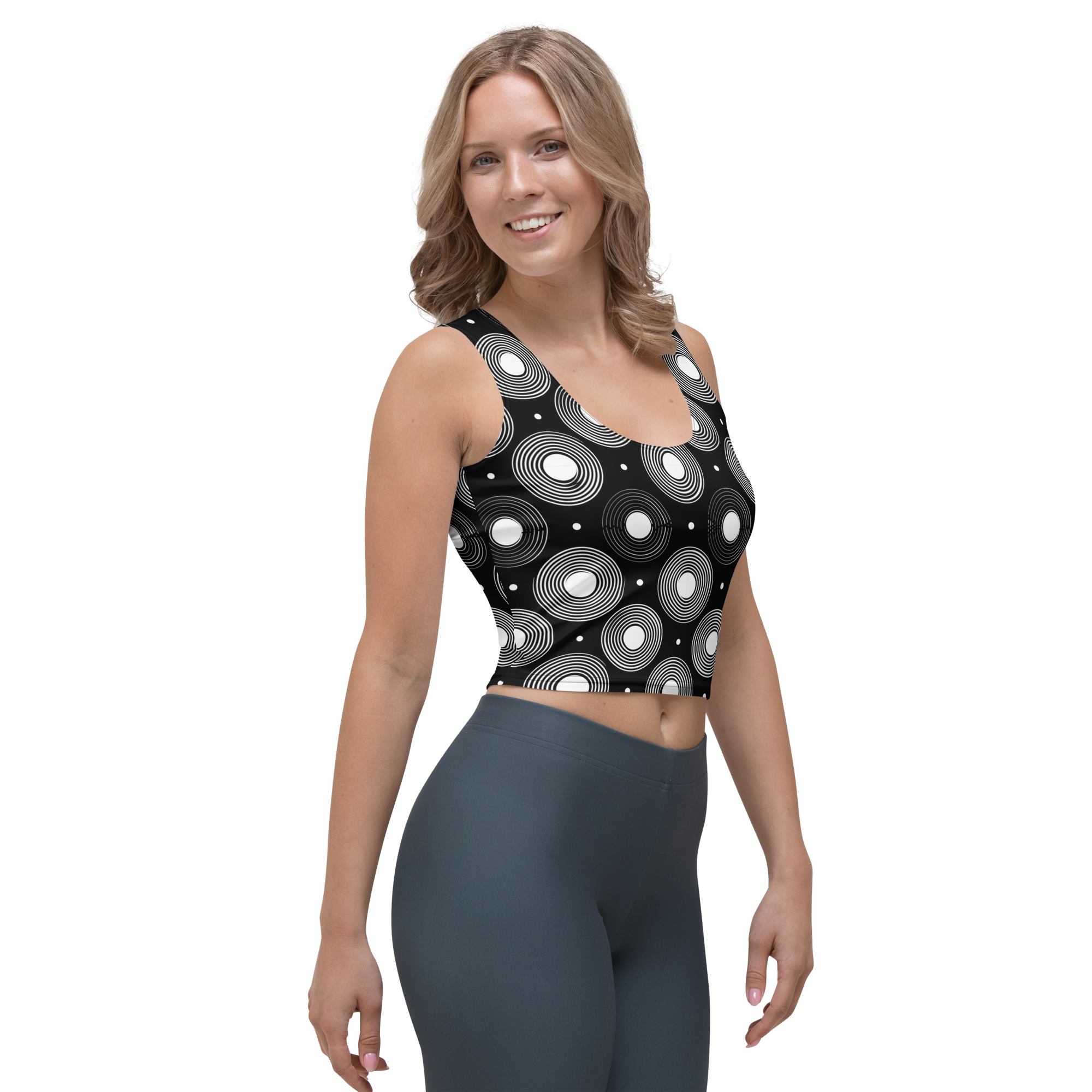 Circle - Black Crop Top