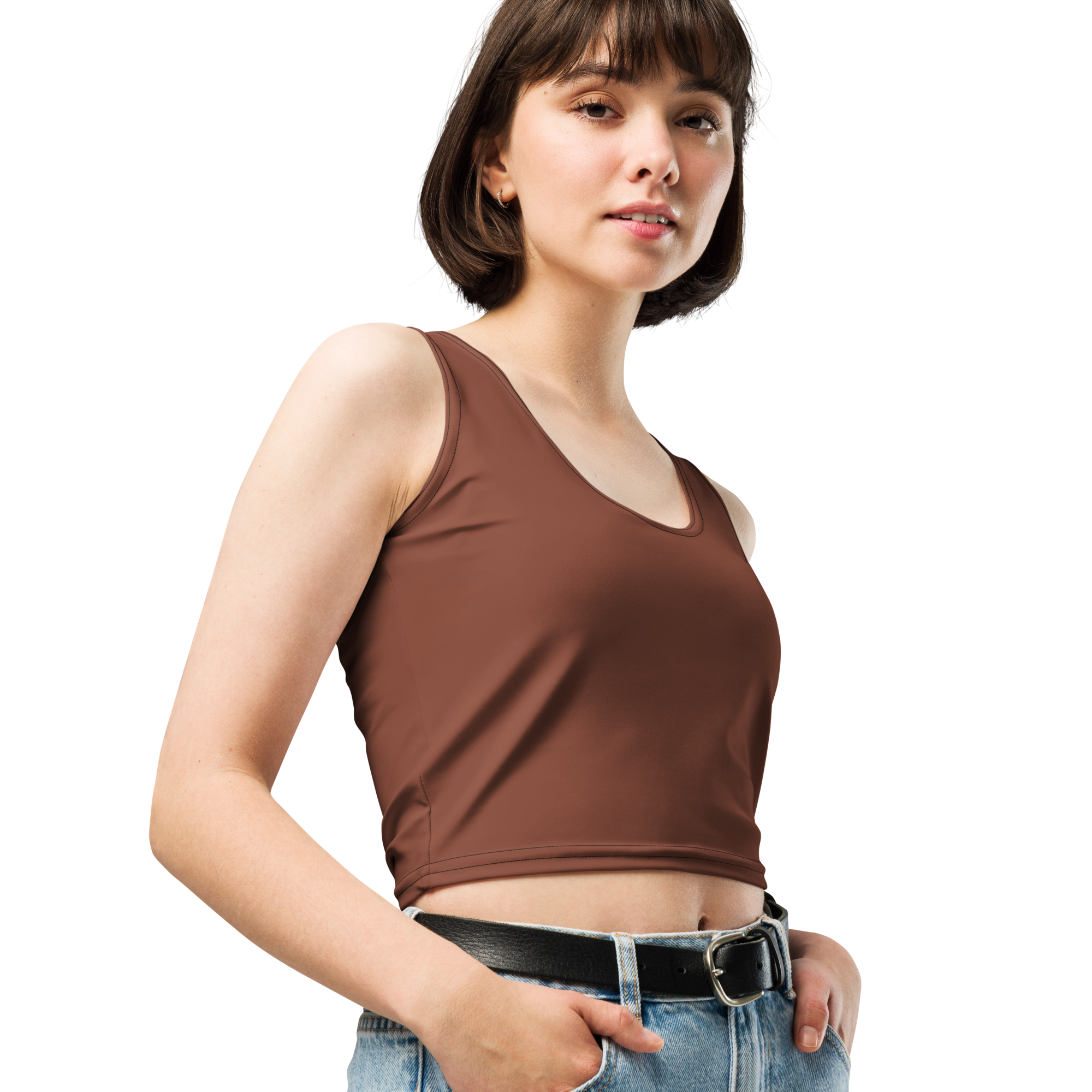 Basics - Terracotta Crop Top