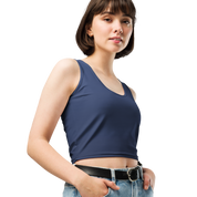 Faded - Navy Crop Top