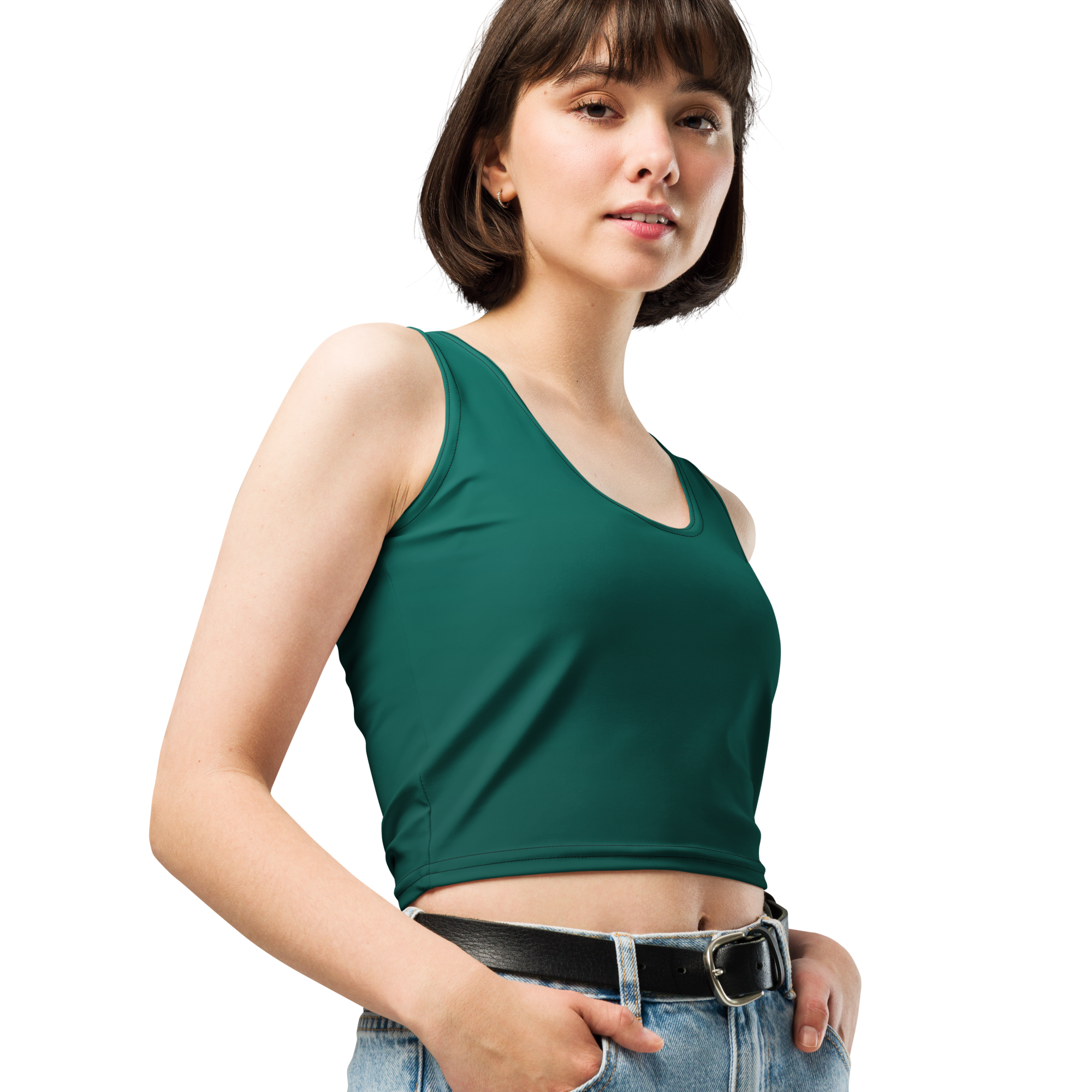 Faded - Green Crop Top