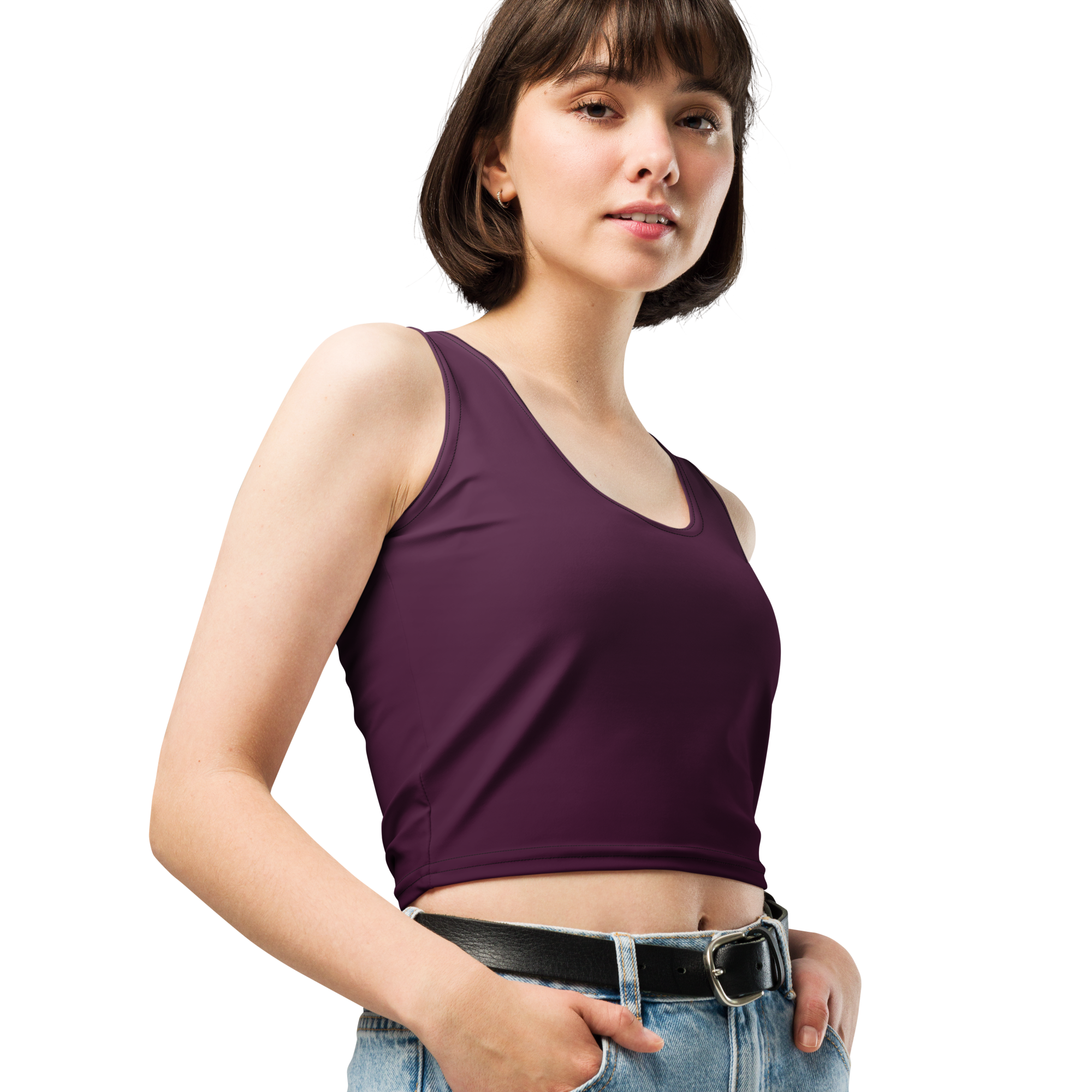 Faded - Eggplant Crop Top