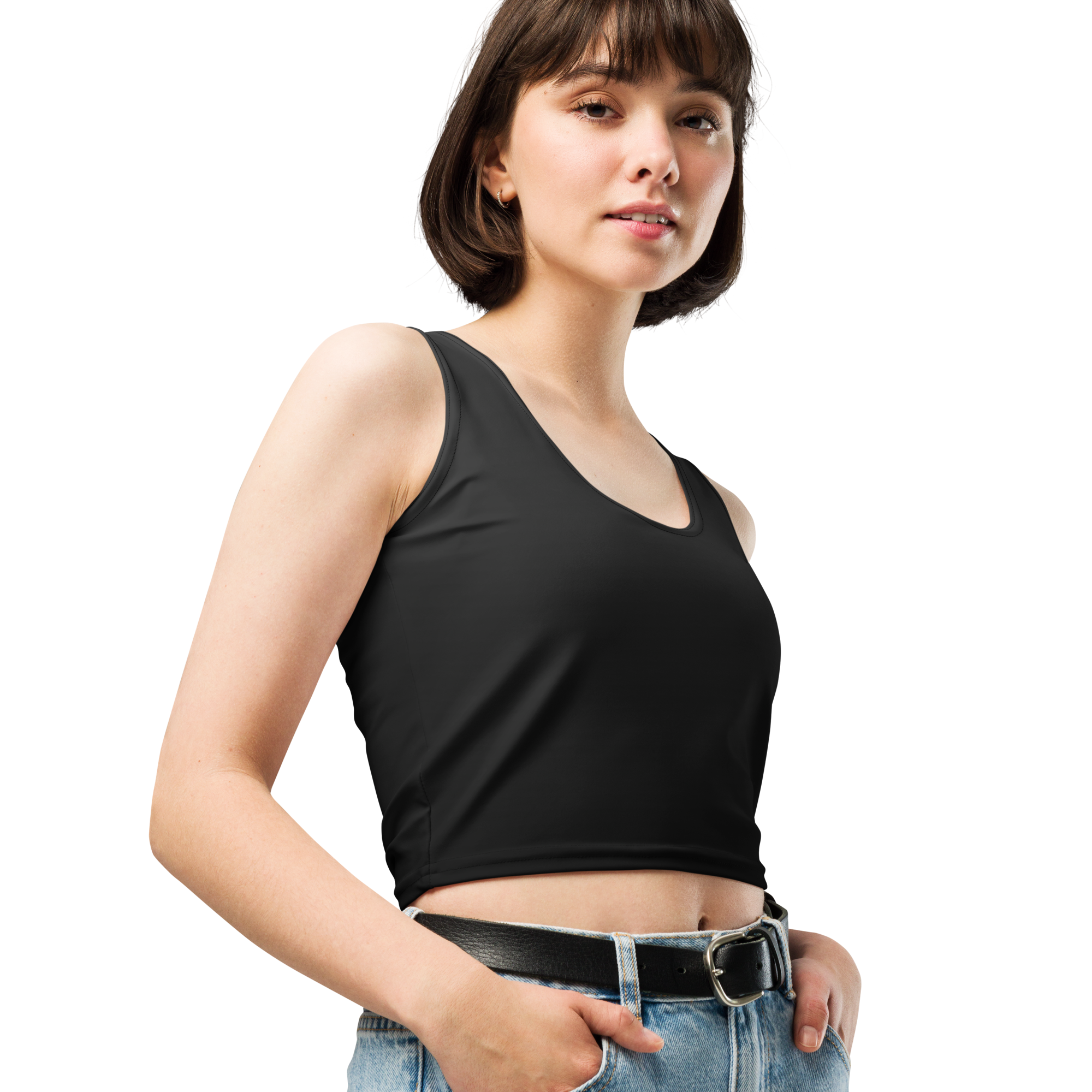 Faded - Black Crop Top