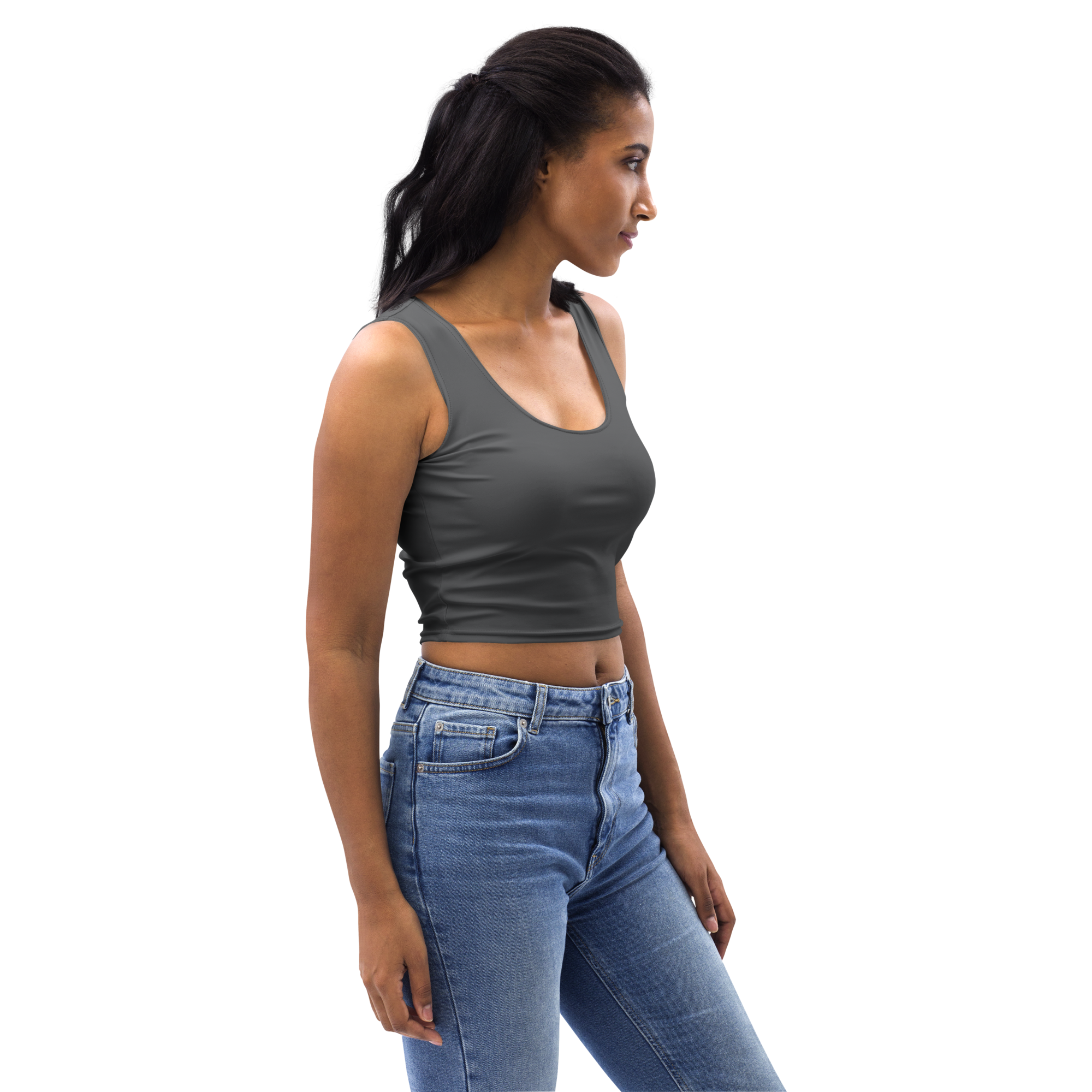 Faded - Anthracite Crop Top