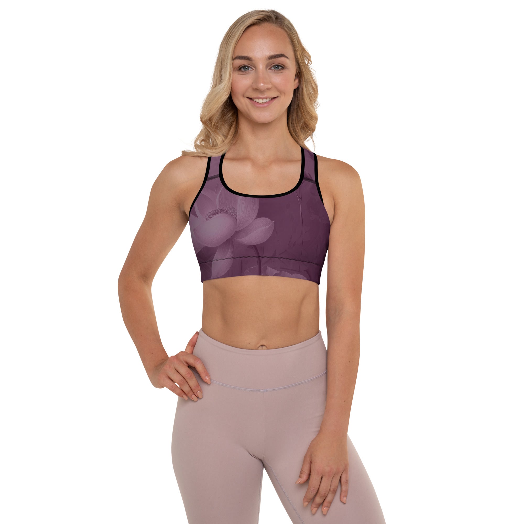 Believe - Eggplant Sports Bra