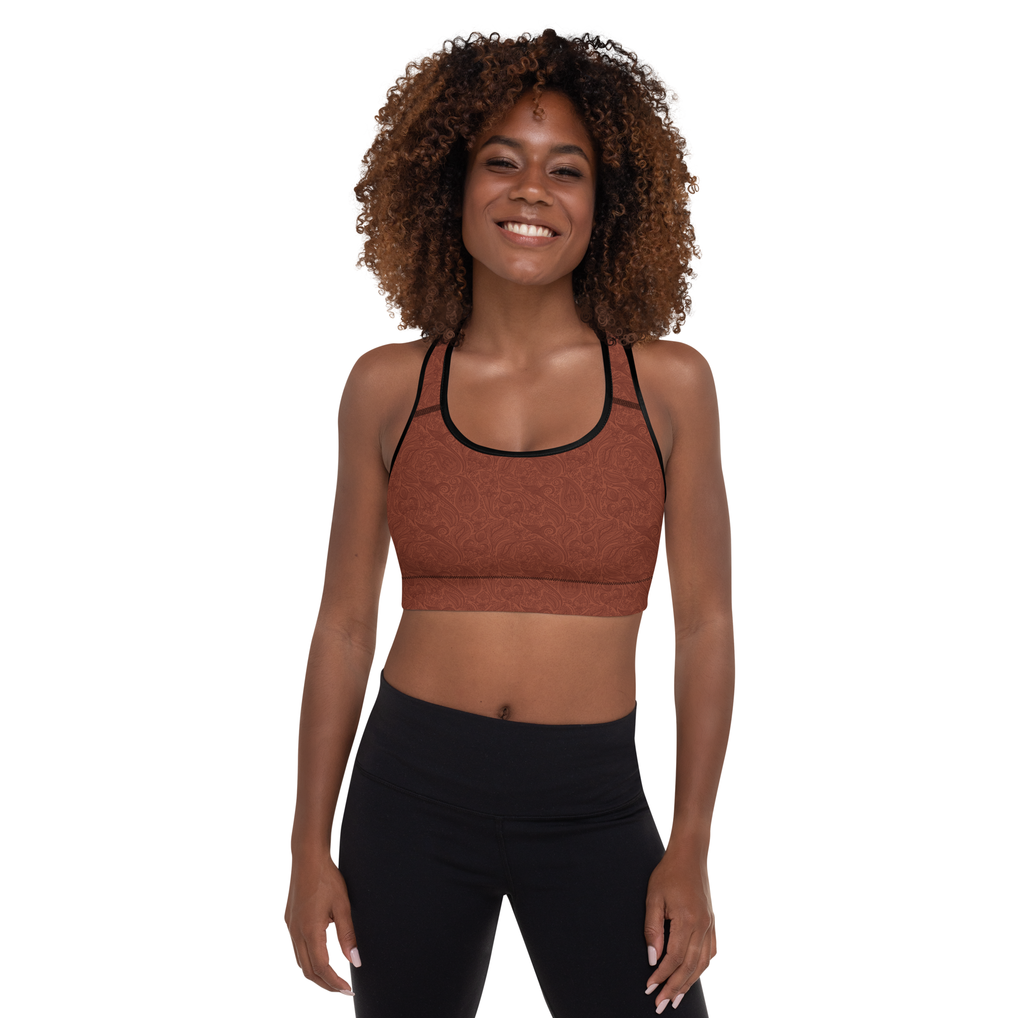 Paisley - Terracotta Sports Bra