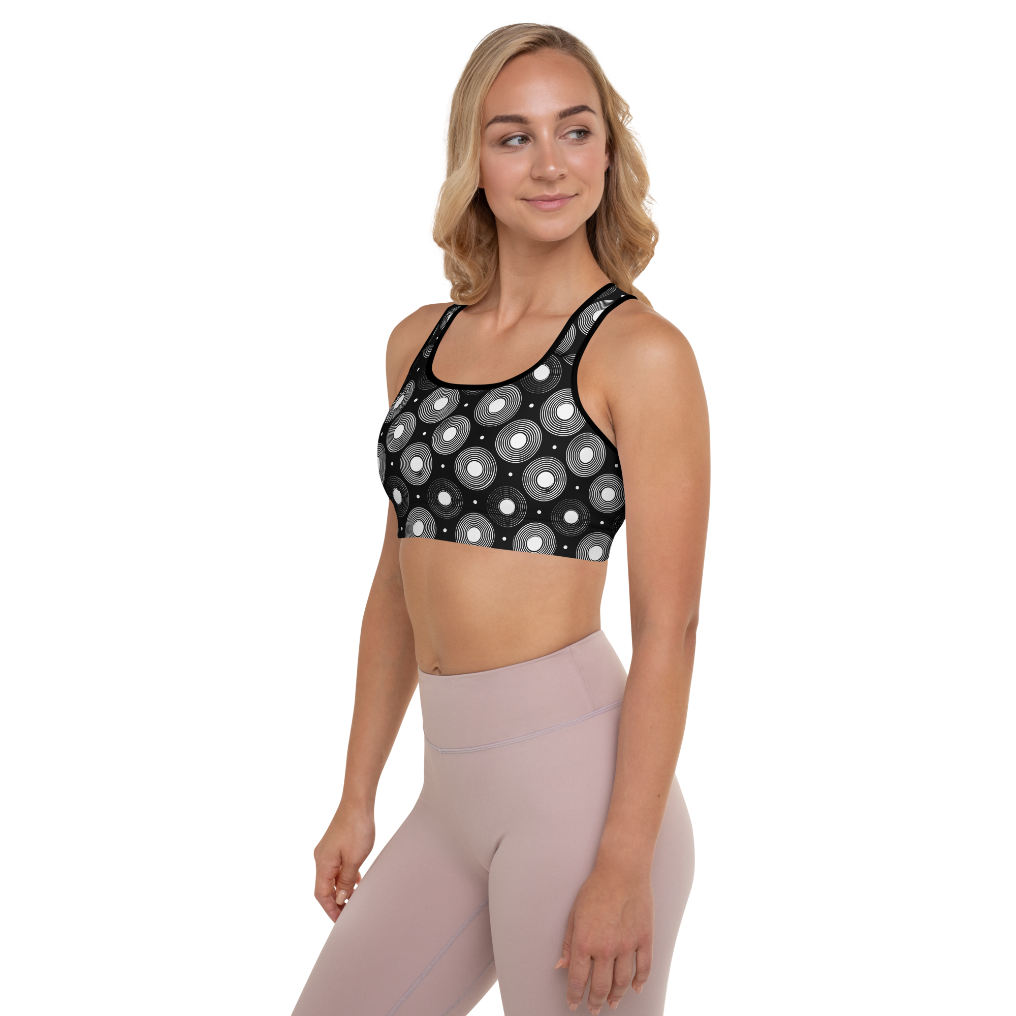 Circle - Black Sports Bra