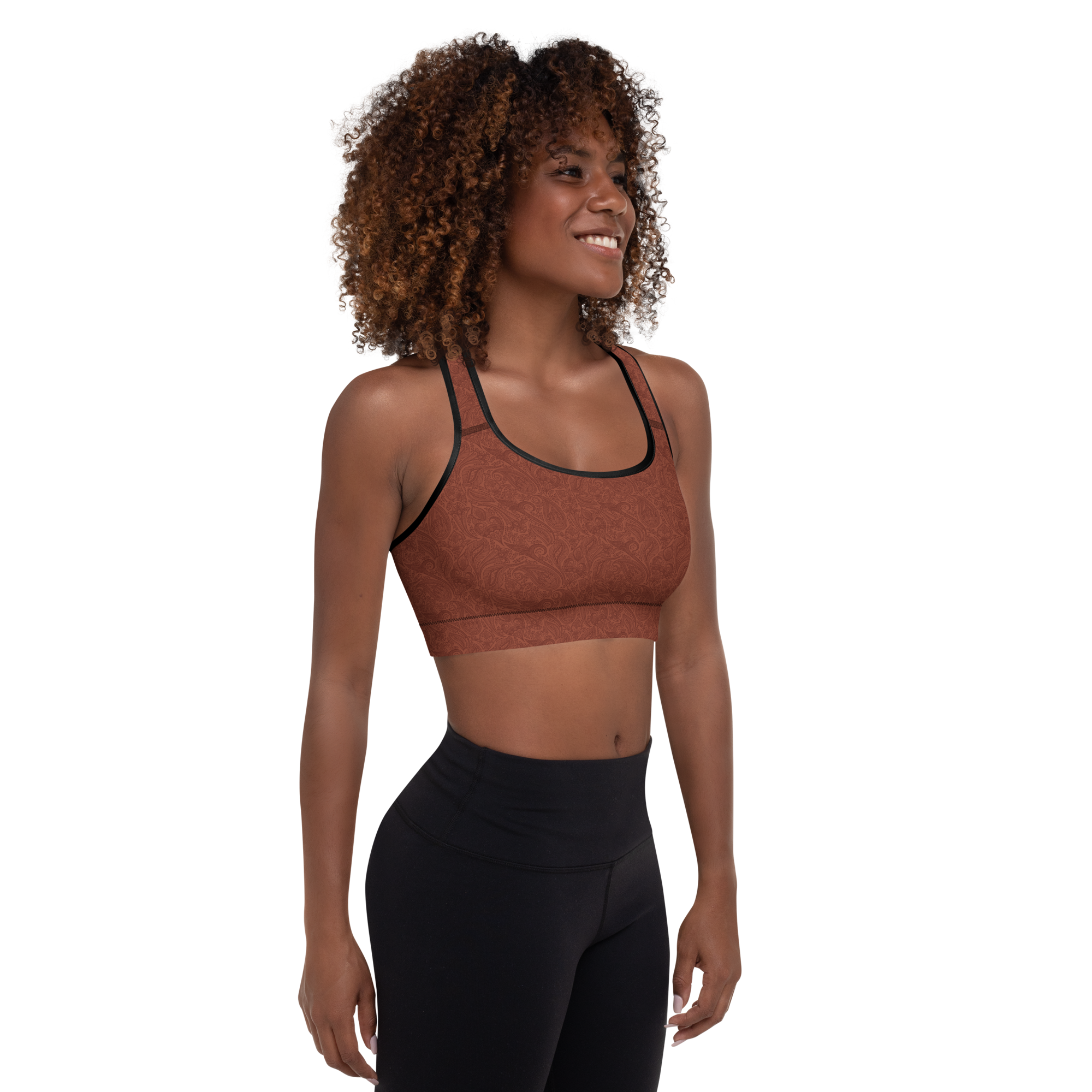 Paisley - Terracotta Sports Bra