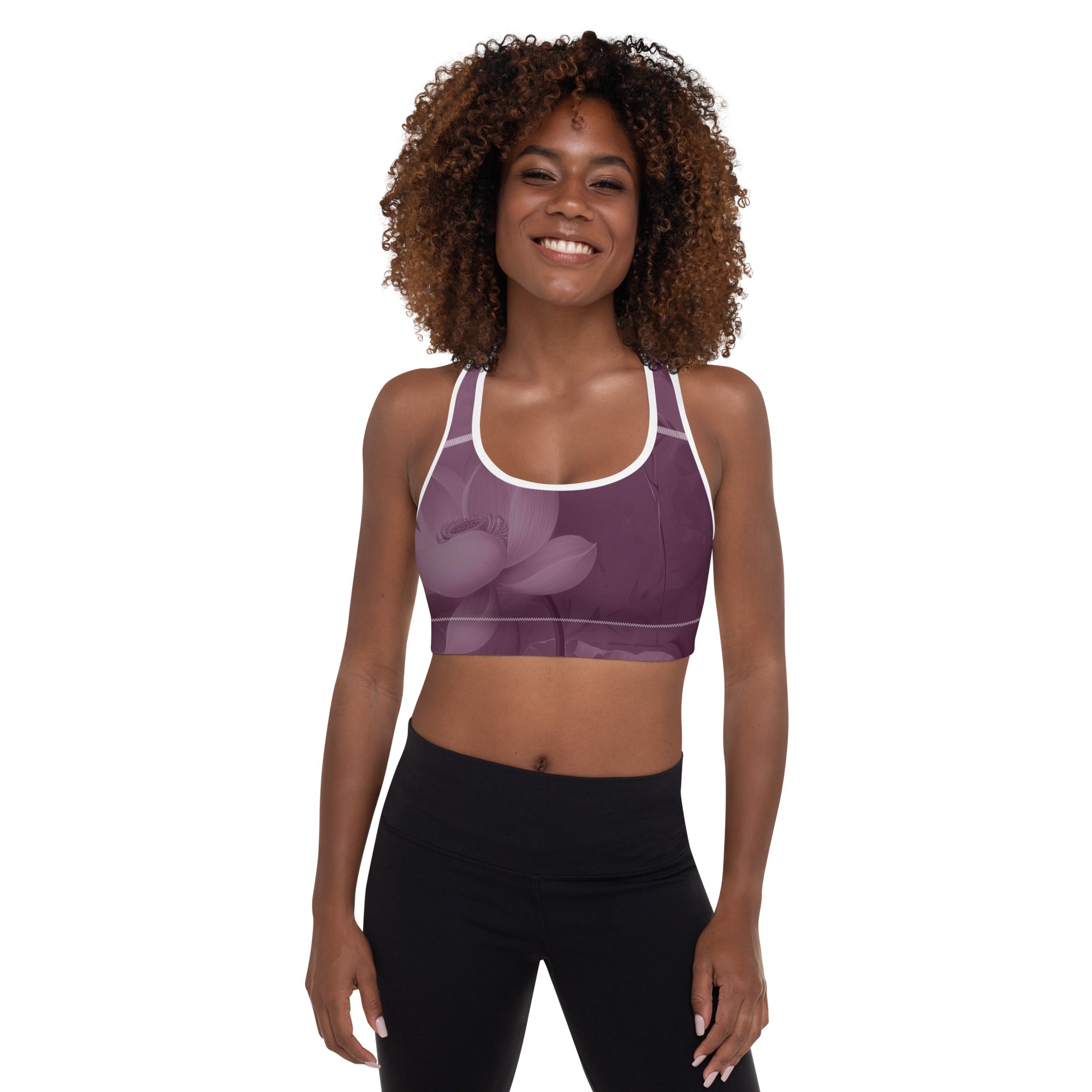 Believe - Eggplant Sports Bra