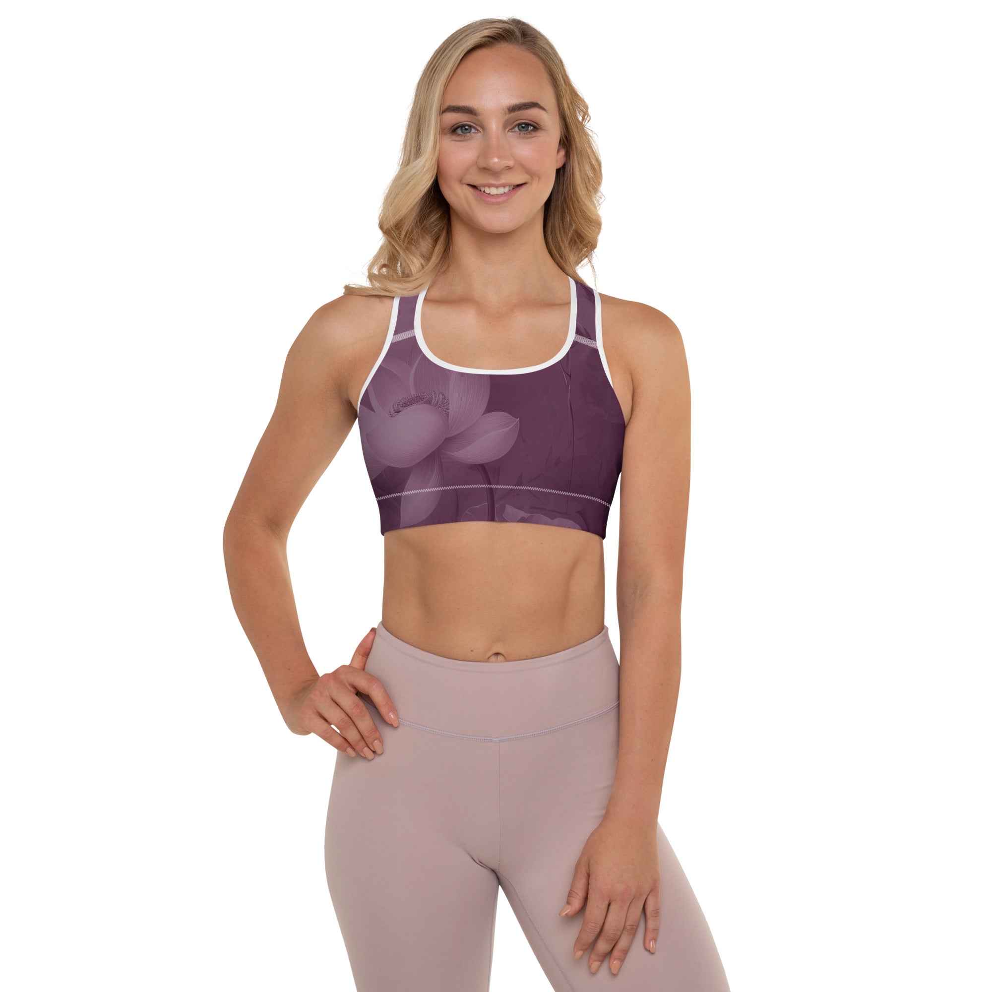 Believe - Eggplant Sports Bra