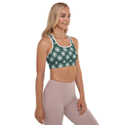 Circle - Green Sports Bra