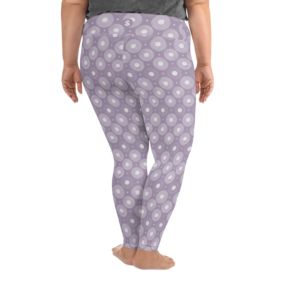 Circle - Lavender High-Waist Plus Size Leggings