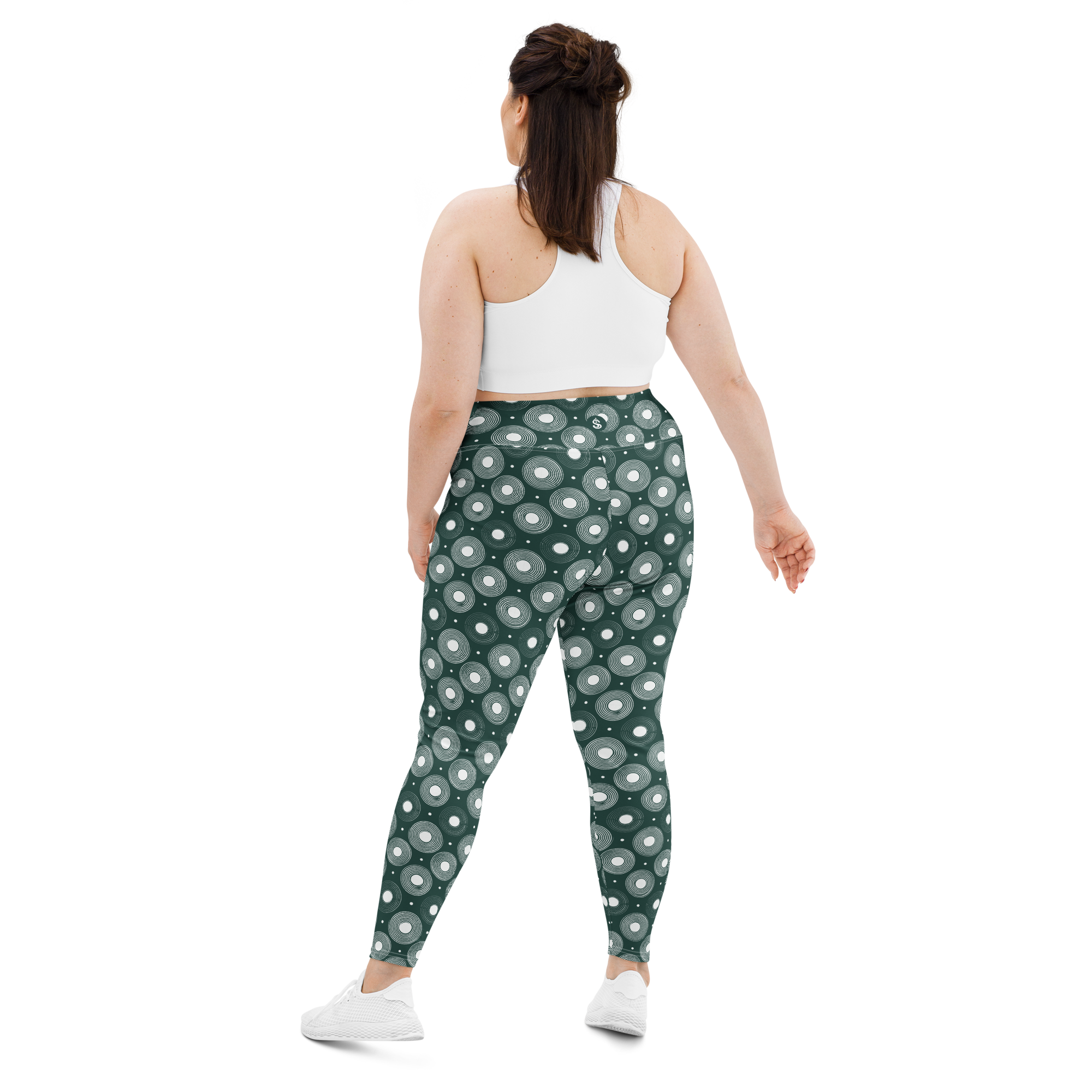 Circle - Green High-Waist Plus Size Leggings