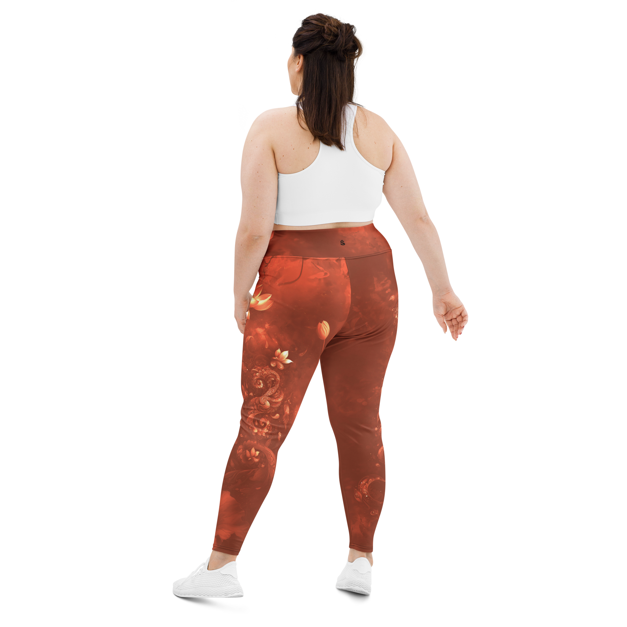 Believe - Terracotta High-Waist Plus Size Leggings