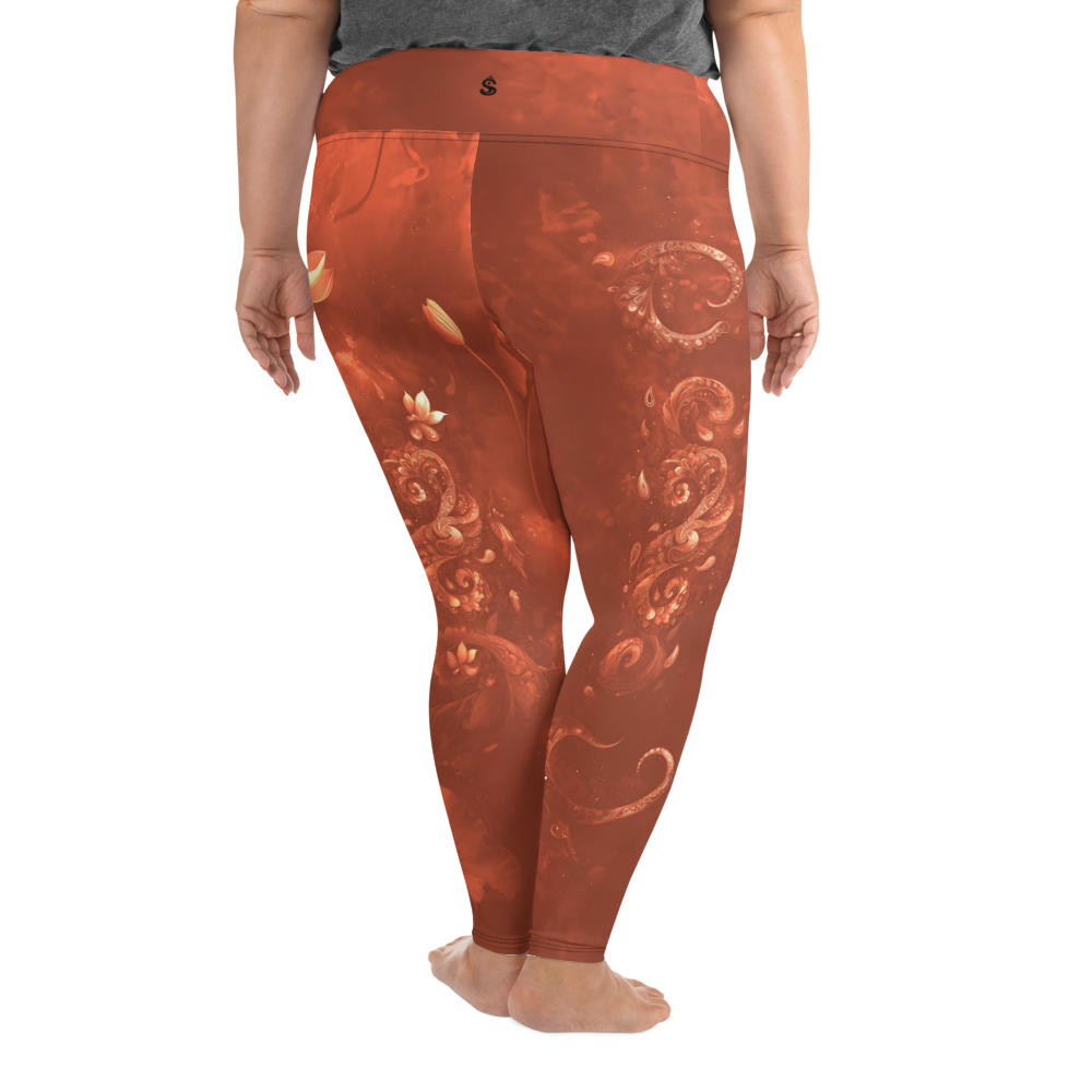 Believe - Terracotta High-Waist Plus Size Leggings