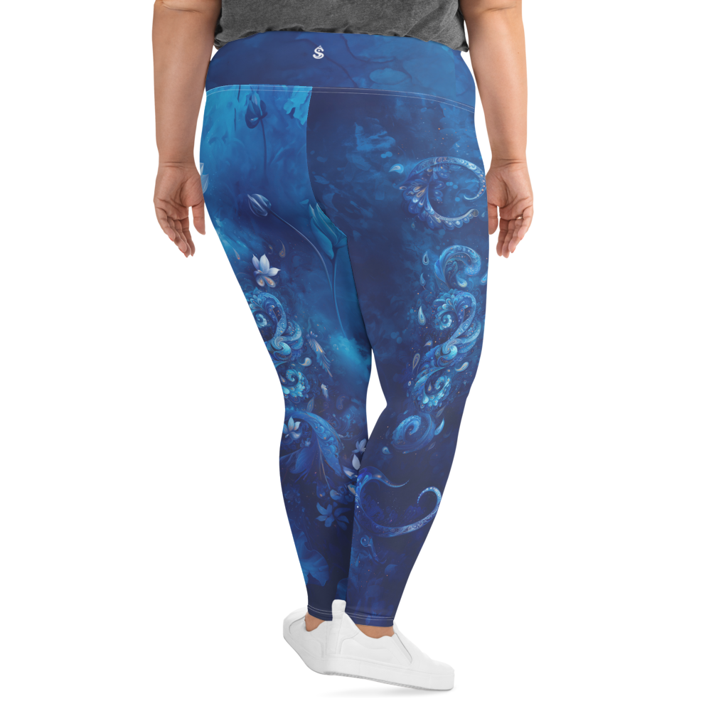 Believe - Navy High-Waist Plus Size Leggings