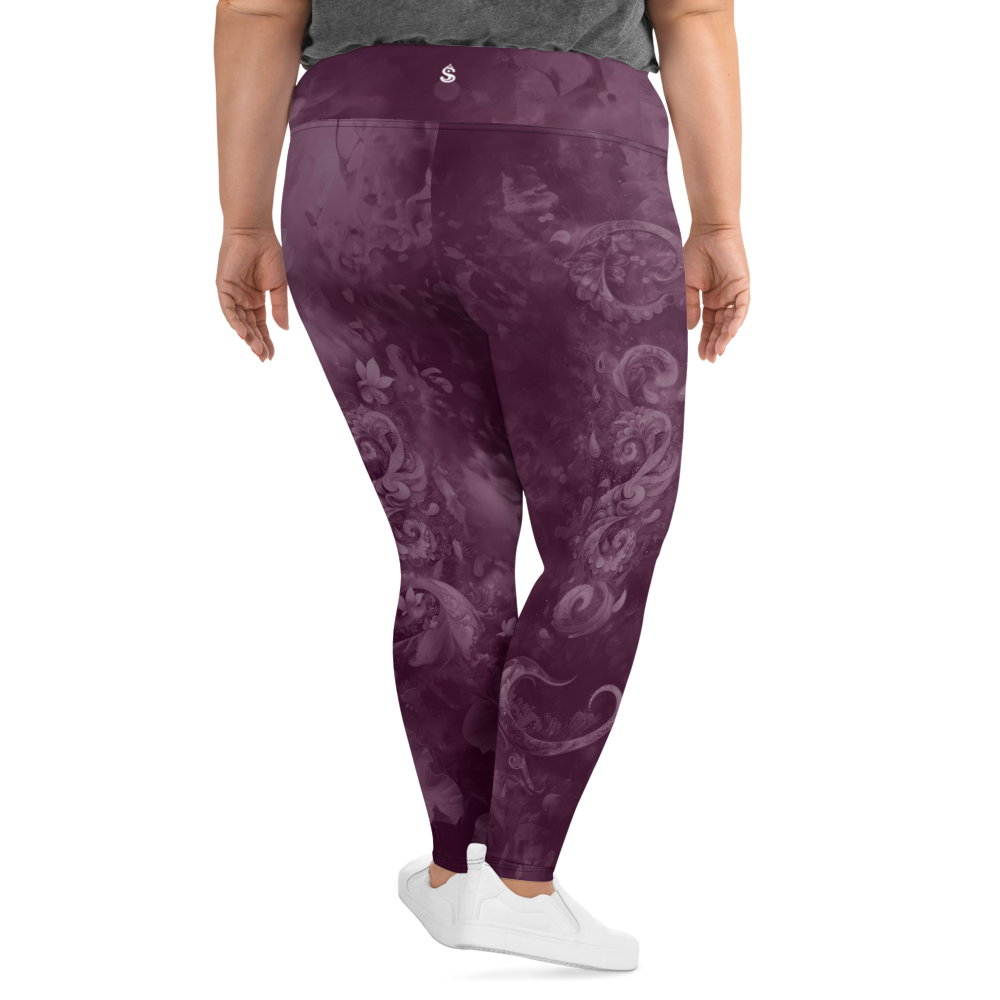 Believe - Eggplant High-Waist Plus Size Leggings