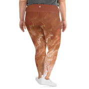 Awaken - Terracotta High-Waist Plus Size Leggings