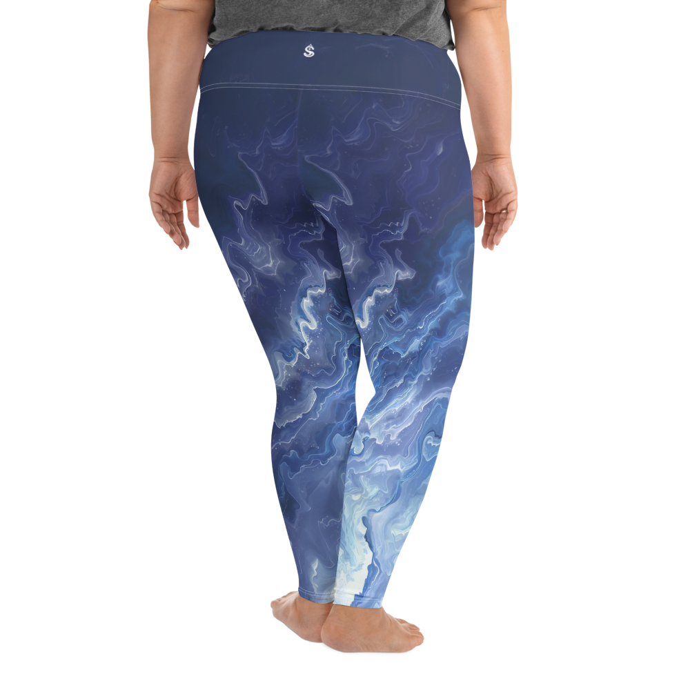 Awaken - Navy High-Waist Plus Size Leggings