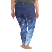 Awaken - Navy High-Waist Plus Size Leggings