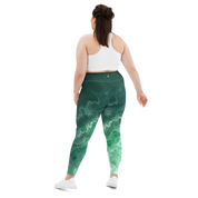 Awaken - Green High-Waist Plus Size Leggings