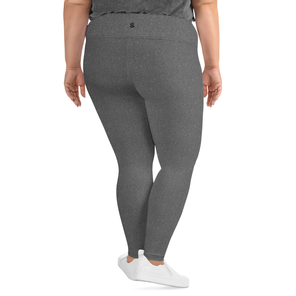 Heather Dark Grey Light Plus Size Leggings