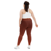 Faded - Terracotta High-Waist Plus Size Leggings