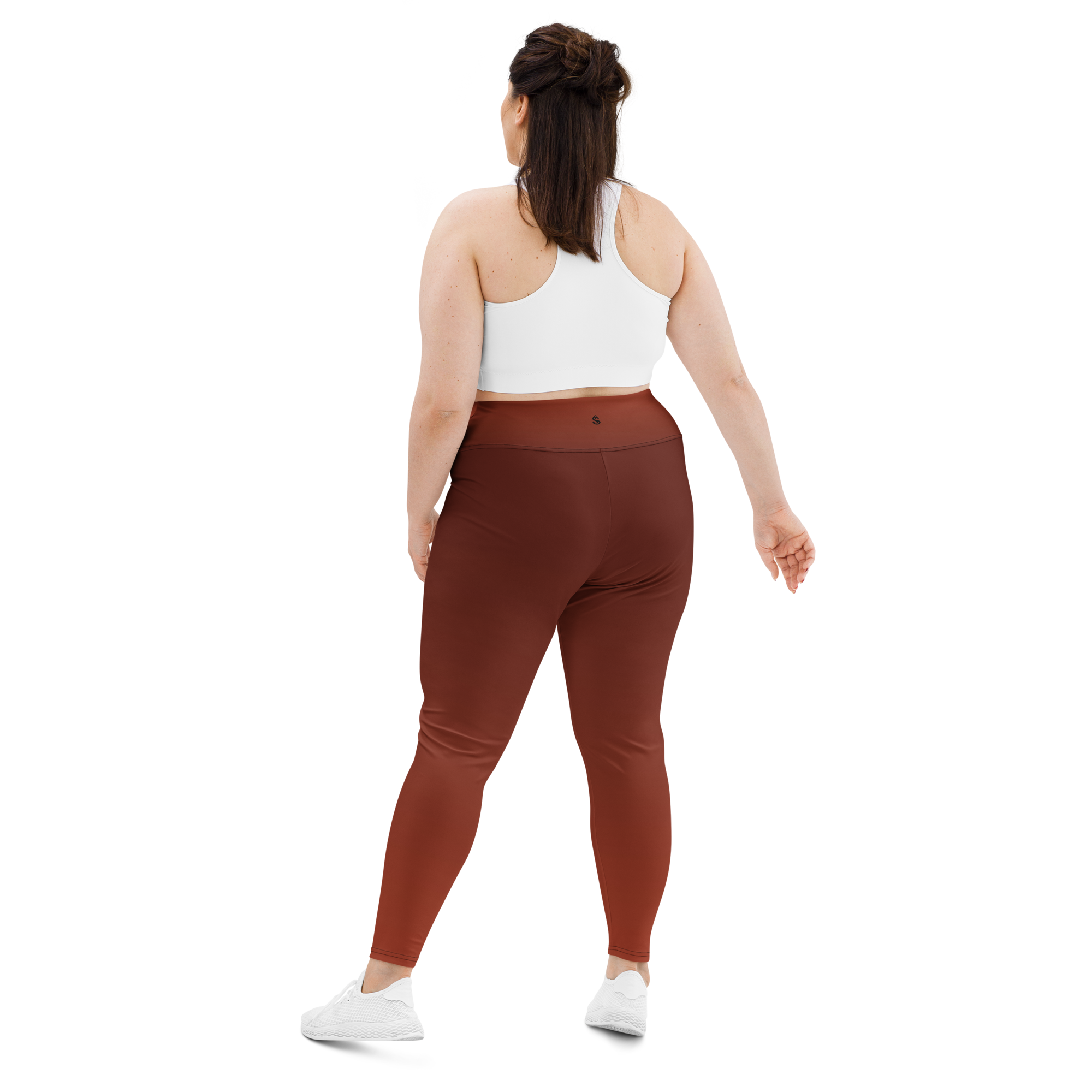 Faded - Terracotta High-Waist Plus Size Leggings