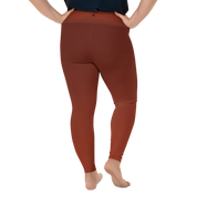 Faded - Terracotta High-Waist Plus Size Leggings