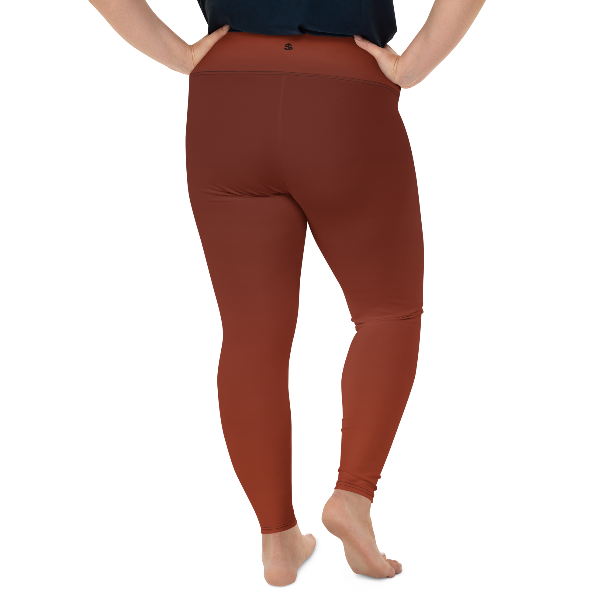 Faded - Terracotta High-Waist Plus Size Leggings