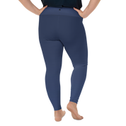 Navy Faded High-Waist Plus Size Leggings