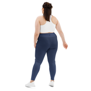 Navy Faded High-Waist Plus Size Leggings