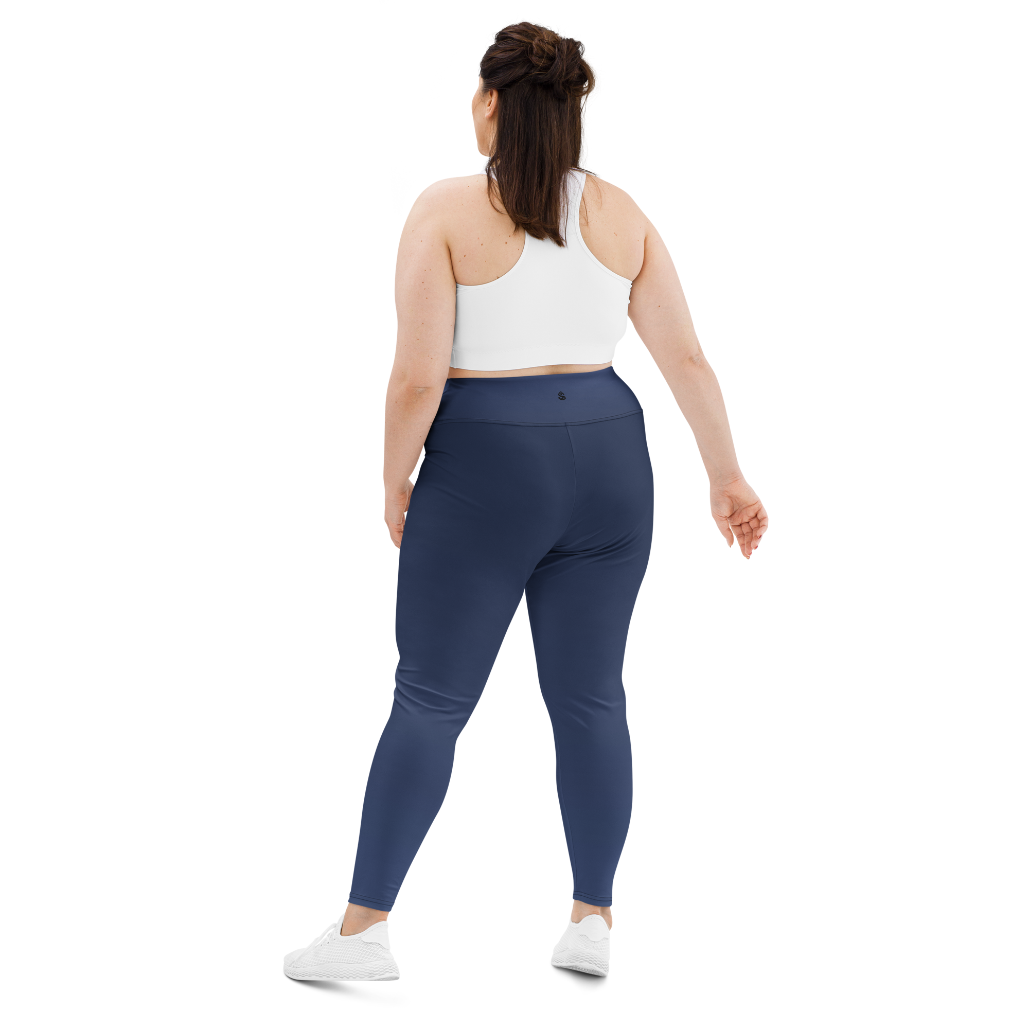 Navy Faded High-Waist Plus Size Leggings