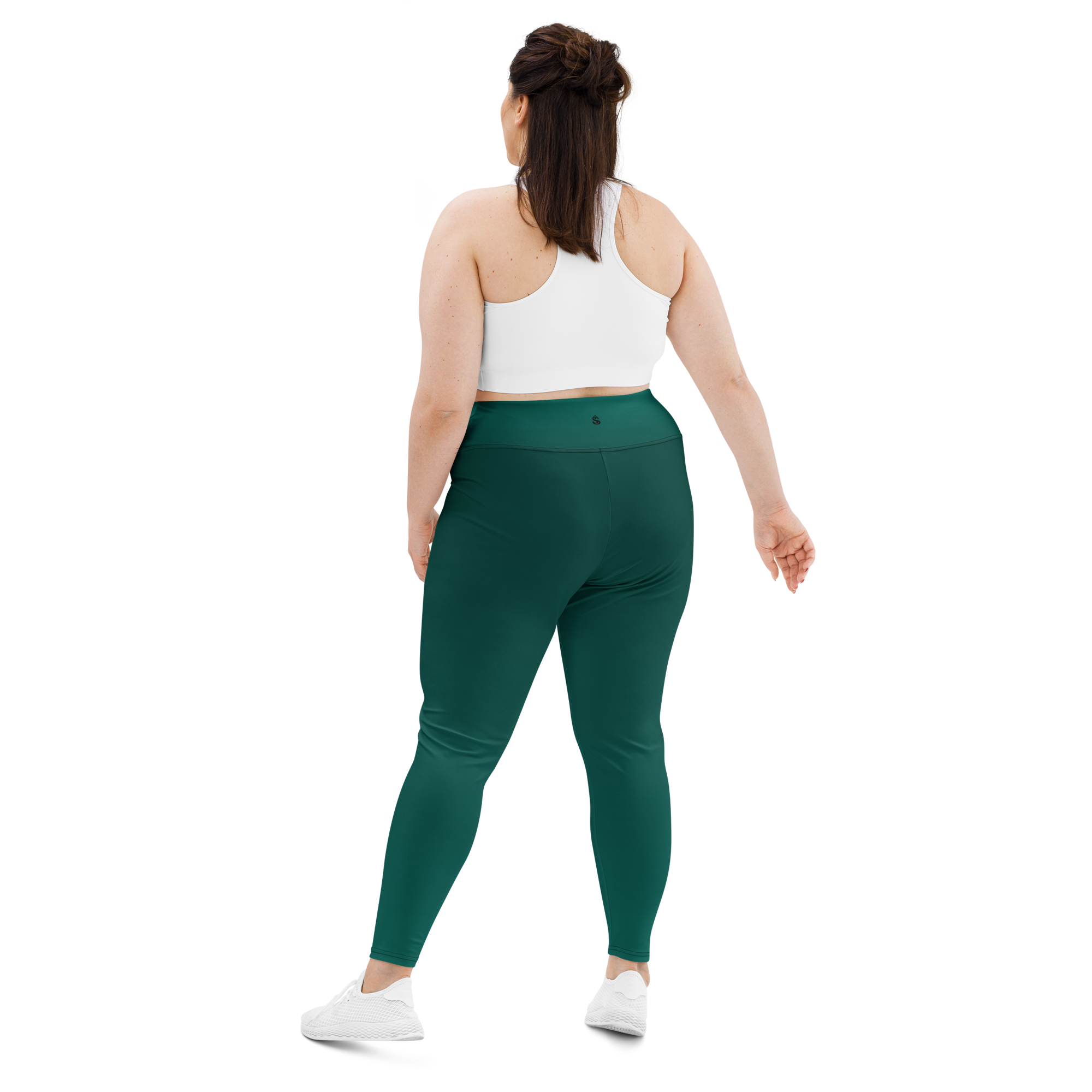 Green Faded High-Waist Plus Size Leggings