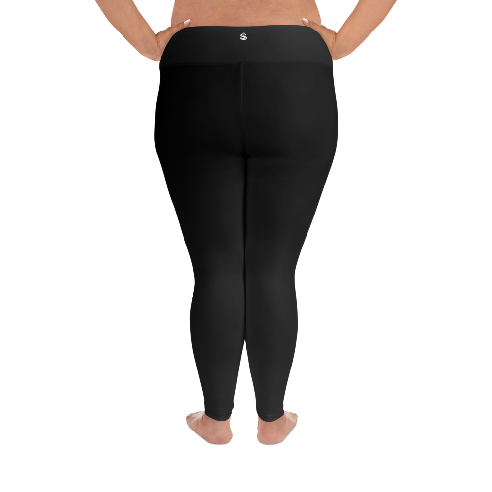 Black Faded High-Waist Plus Size Leggings