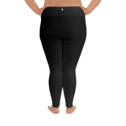 Black Faded High-Waist Plus Size Leggings