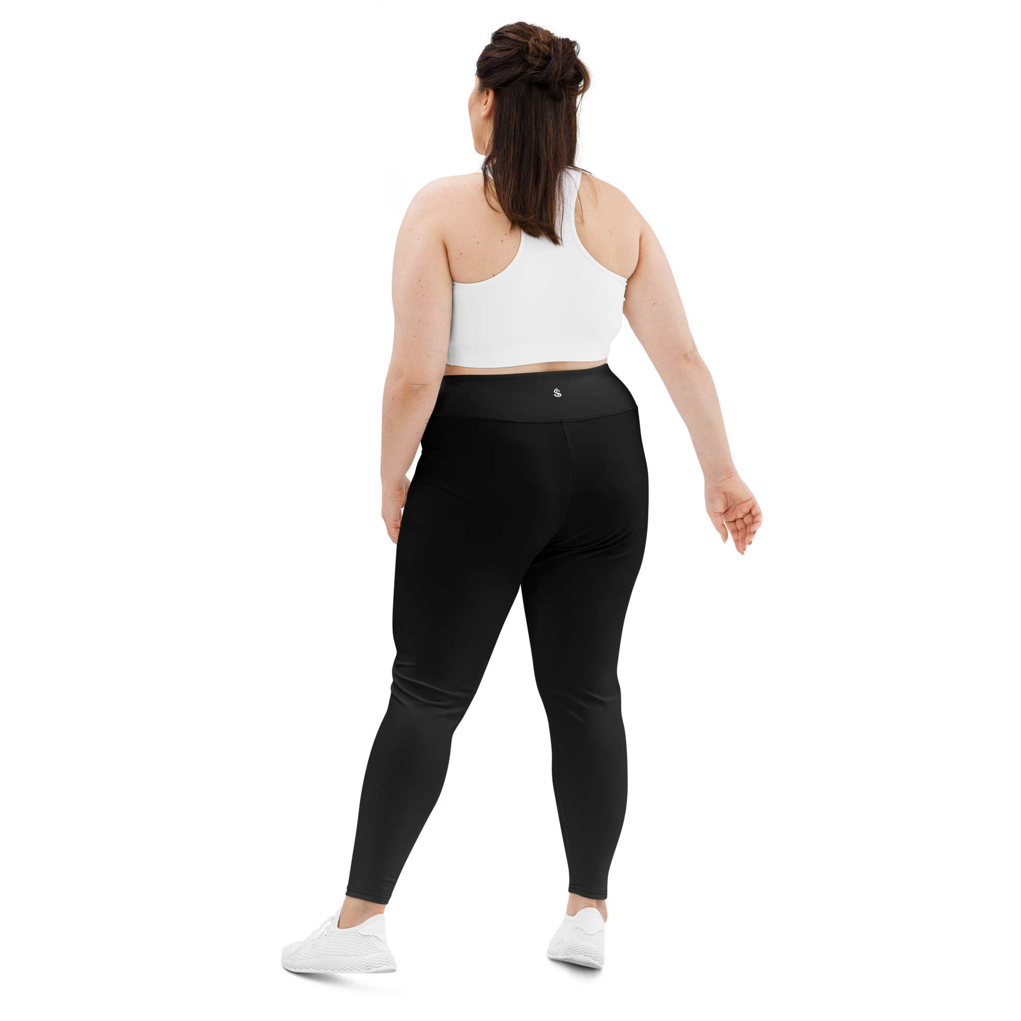 Black Faded High-Waist Plus Size Leggings