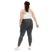 Faded Anthracite High-Waist Plus Size Leggings